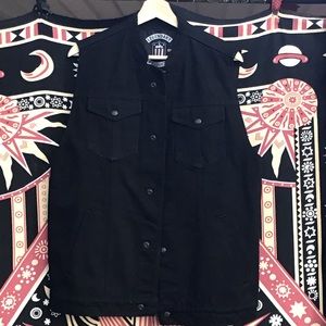 Nwot Legendary Products Denim Moto Vest Harley Med